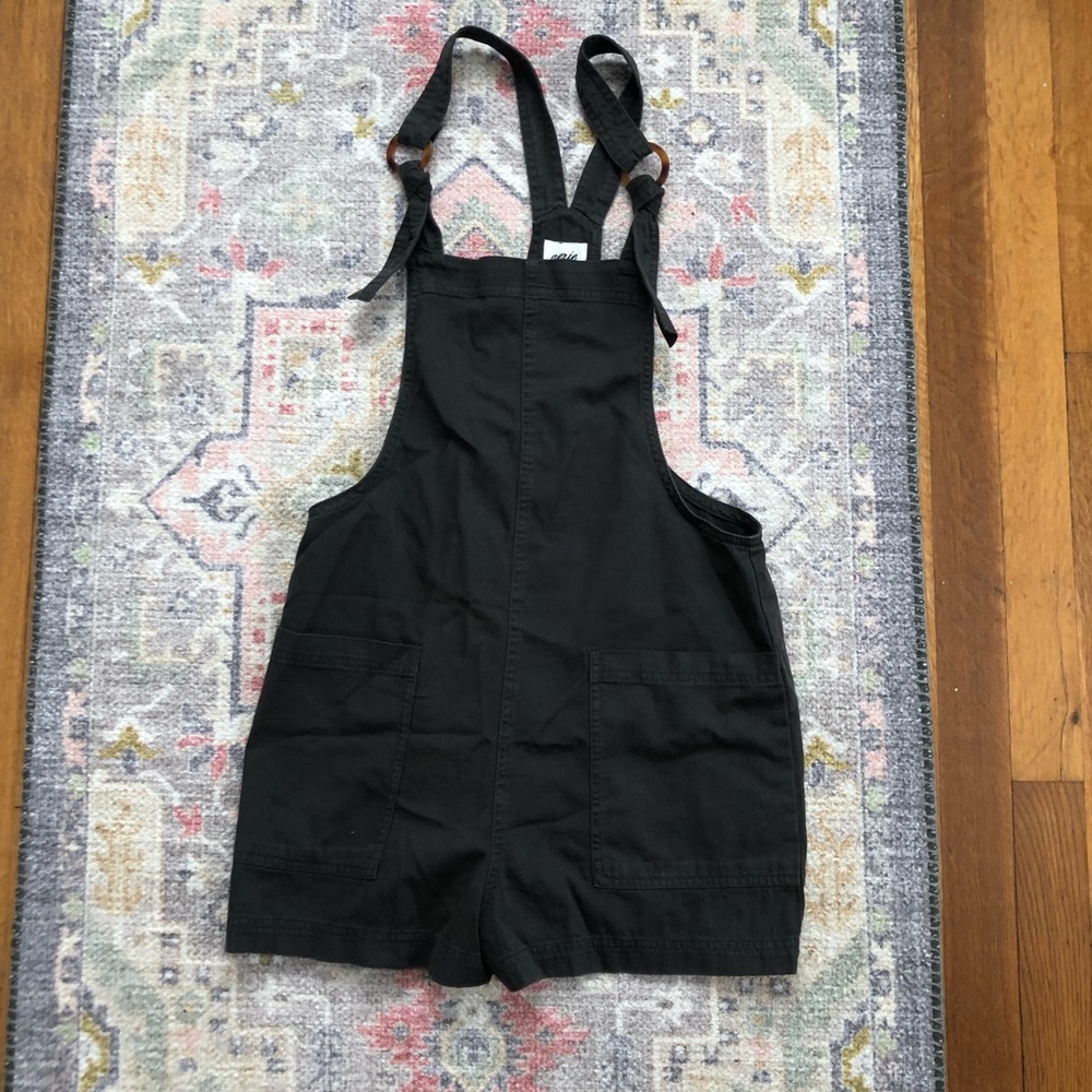 Charcoal gray aerie beach overall shorts